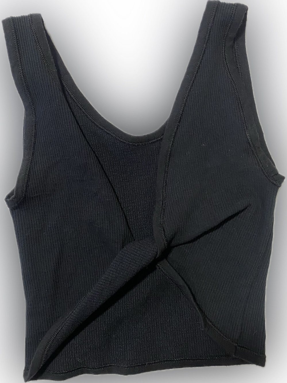 Urban Outfitters Black Ribbed Twist Tank Top